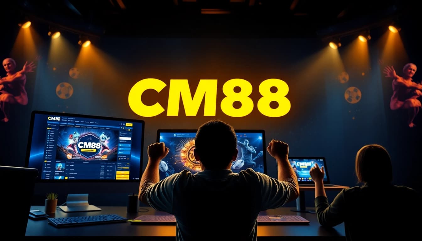 CM88 online betting platform showcasing user-friendly interface and excitement in a digital environment.