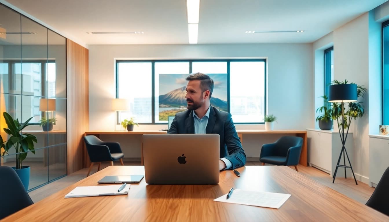 Professioneller Headhunter Bielefeld berät Klienten in moderner Büroumgebung.