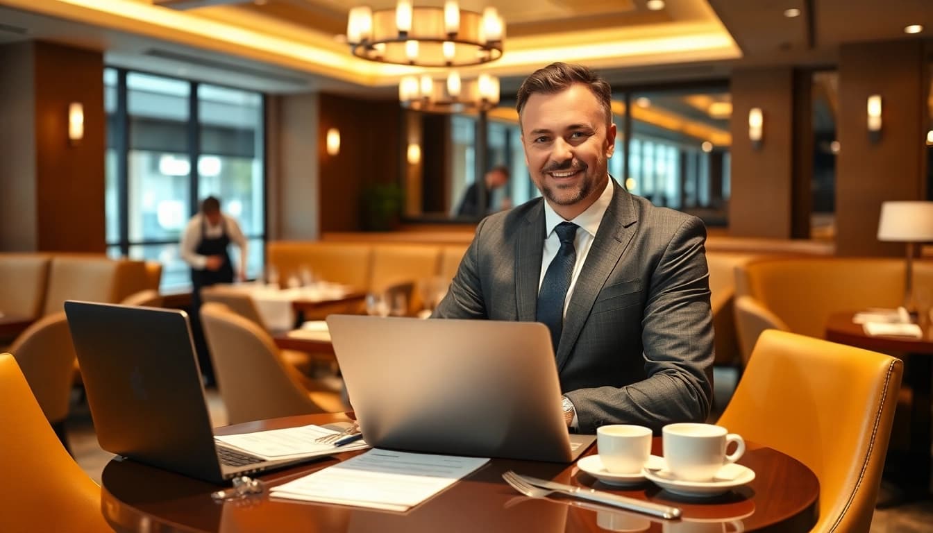 Headhunter Gastronomie berät Bewerber in einem modernen Restaurant.