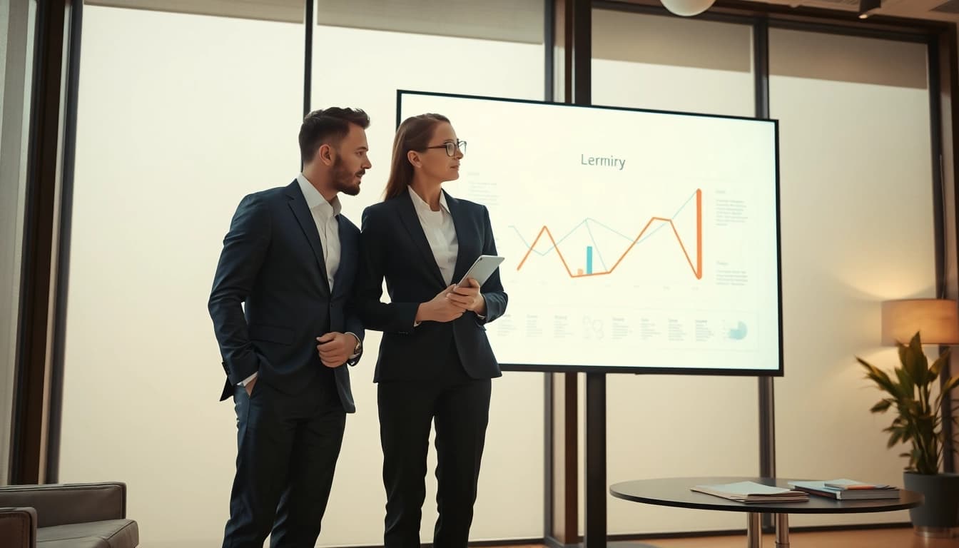 Headhunter Vertrieb zeigt professionelle Berater in einem Meeting, die strategisch zusammenarbeiten.
