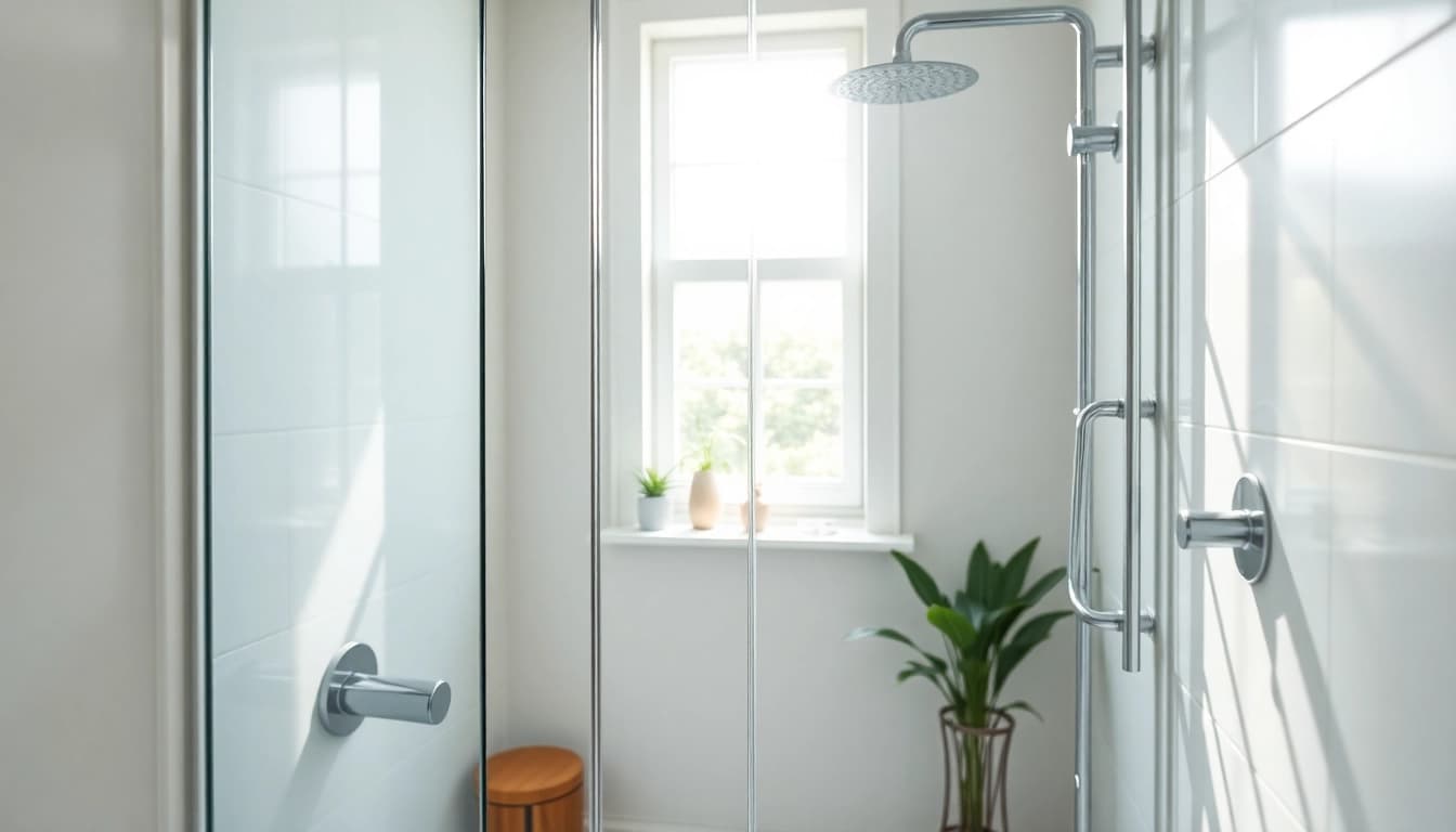 Erleben Sie die elegante duschkabine 80x80 eckeinstieg mit modernen Glaswänden und stilvollen Armaturen.