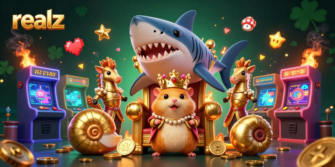 Engage in thrilling realz casino gameplay with vibrant characters and gaming elements.