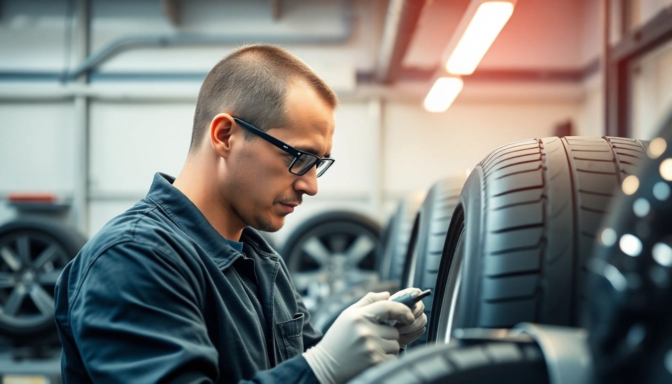 Professioneller Mechaniker repariert Felgen Schaden Leasing München in moderner Werkstatt.