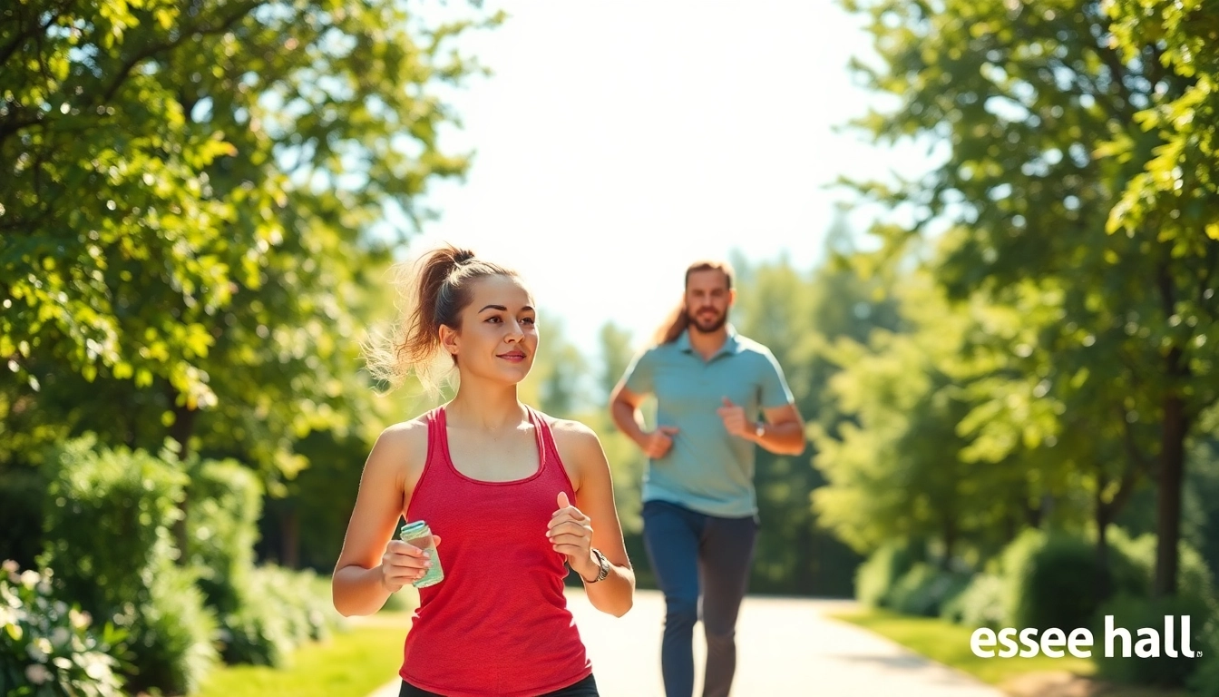 Motivierende Darstellung des Gewichtsverlusts durch gesundes Training und Ernährung.