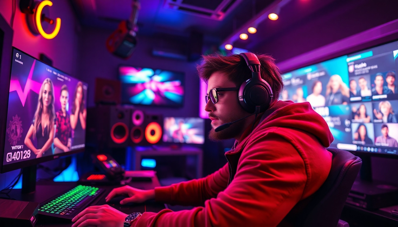 Twitch Streamer Österreich nutzt ein modernes Streaming-Setup für Live-Transaktionen.
