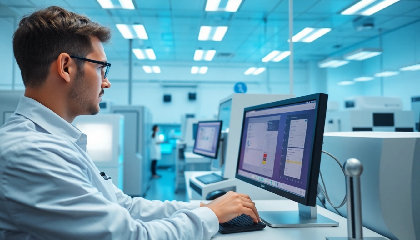 Laborpersonal nutzt das Order Entry-System zur effizienten Auftragsabwicklung.