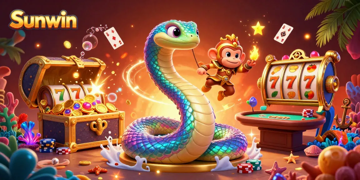 Engage with Sunwin's vibrant casino world filled with colorful games, treasures, and exciting characters.