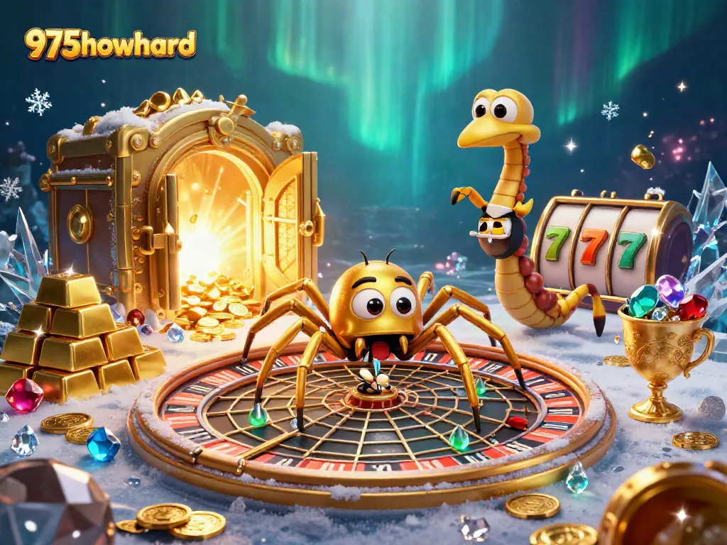 Experience thrilling bets at 975howard, with a golden web of luck and casino excitement.