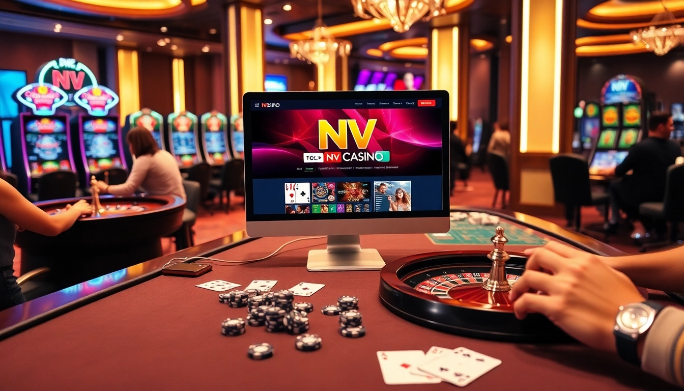 Spieler genießen ihre Zeit im NV Casino mit einer lebendigen Online-Gaming-Atmosphäre.