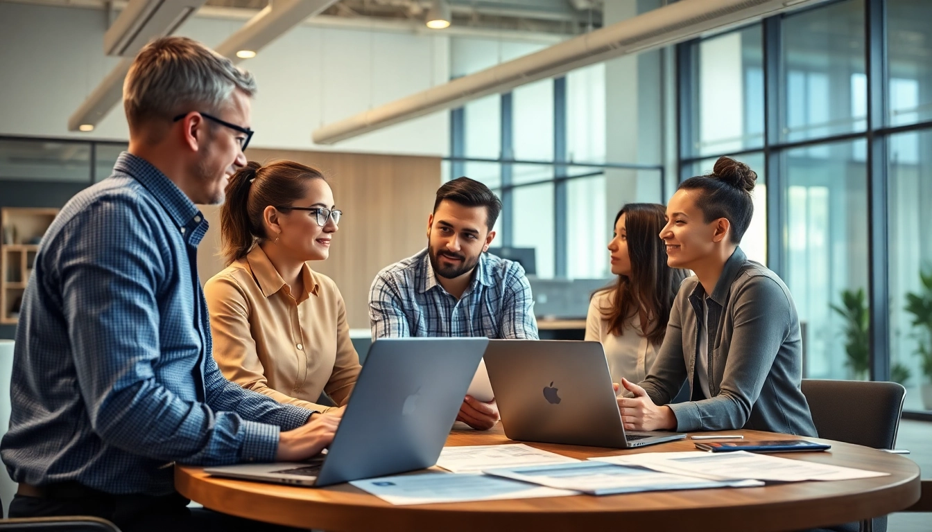 Headhunter Ingenieure diskutiert Strategien zur Ingenieureinstellung mit einem Team von Ingenieuren.