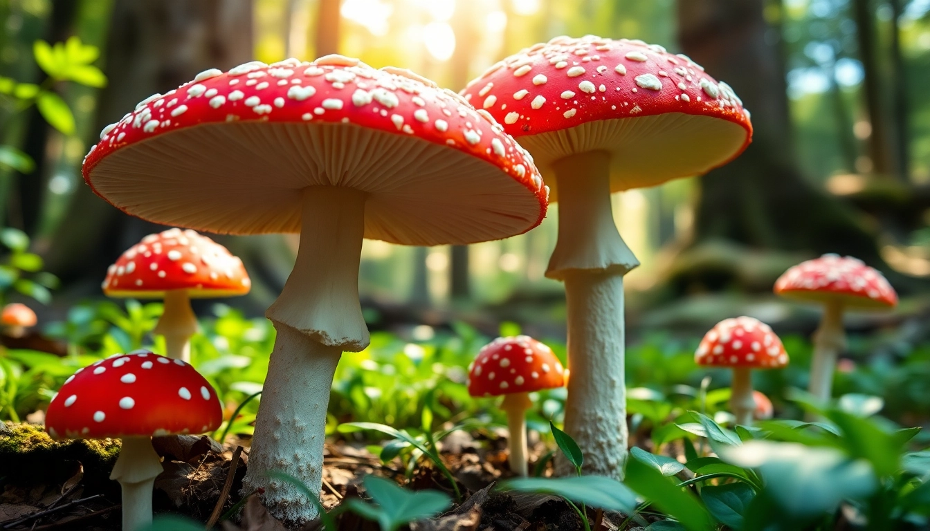 Erwerben Sie hochwertige Amanita muscaria kaufen in einer natürlichen Umgebung mit lebendigen Farben.