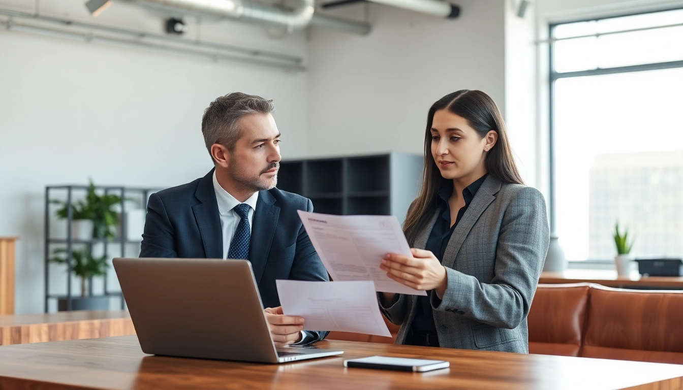 Headhunter Ingenieure führt ein Beratungsgespräch mit einem Ingenieur in einem modernen Büro.