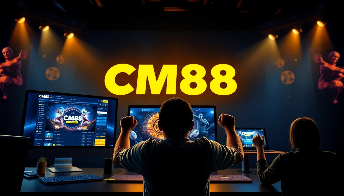 CM88 online betting platform showcasing user-friendly interface and excitement in a digital environment.