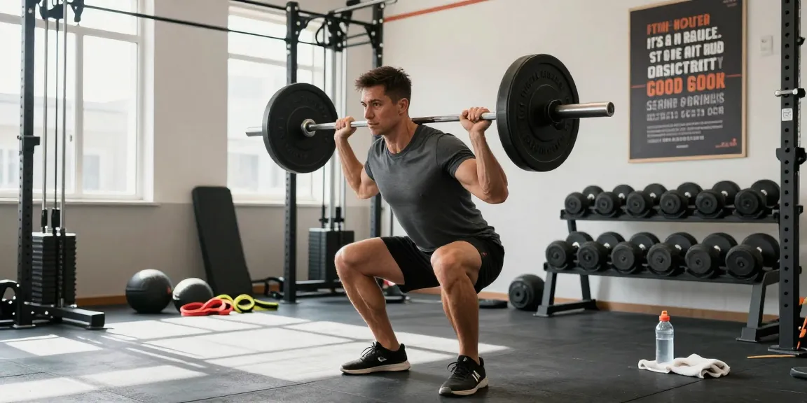 Engagierter Athlet im Training im Steroidshop-Fitnessstudio, der Stärke und Entschlossenheit zeigt.