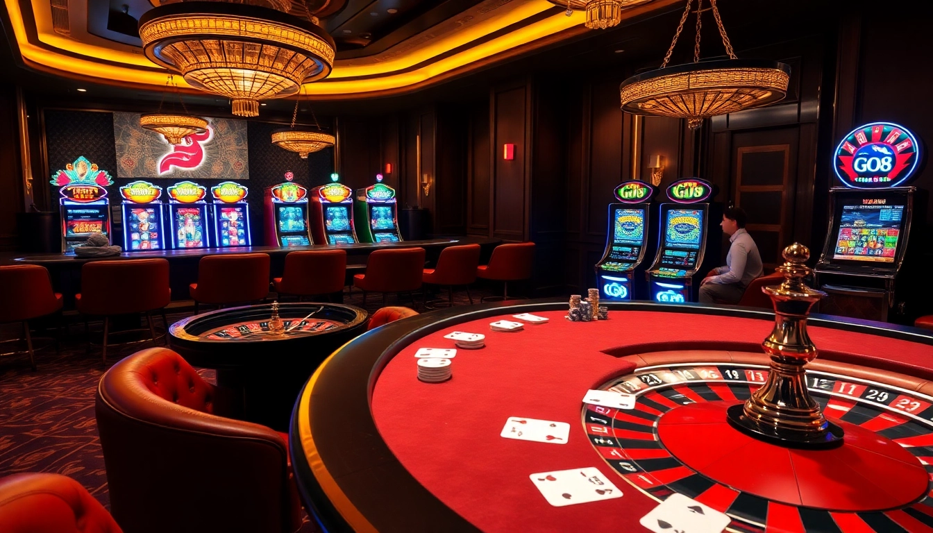 Go8 gamers strategically placing bets at a luxurious casino table.