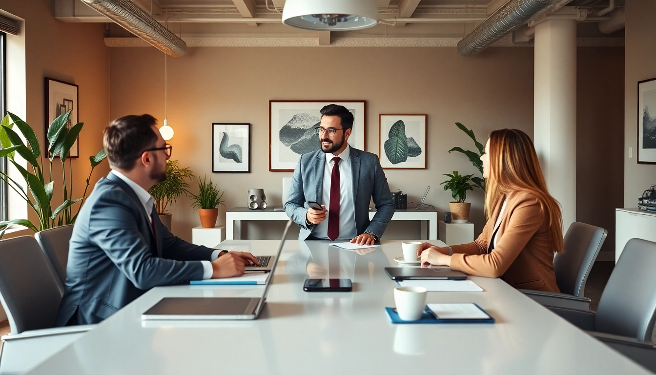 Headhunter Schweiz berät Kunden in modernem Büroumfeld mit dynamischer Atmosphäre.