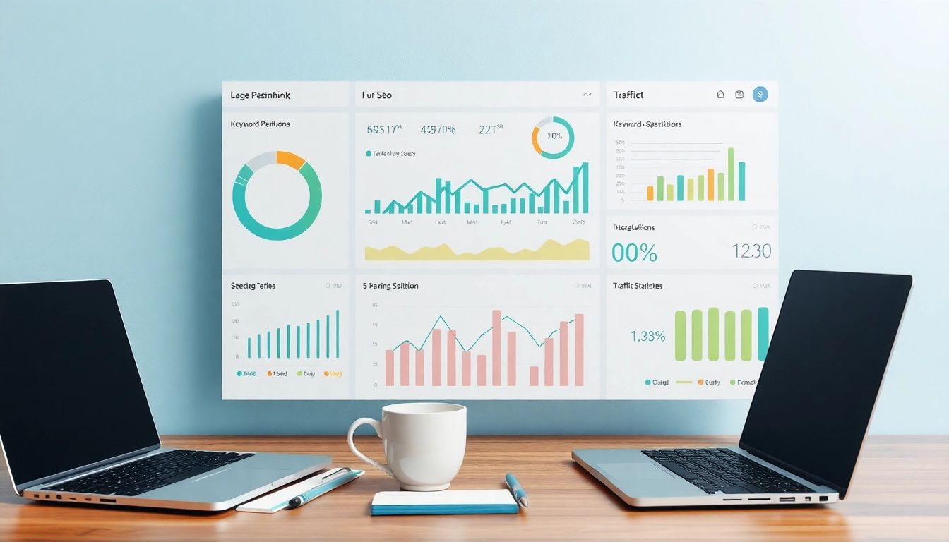 Visualisieren Sie beeindruckende SEO-Ranking-Daten auf einem modernen Dashboard.